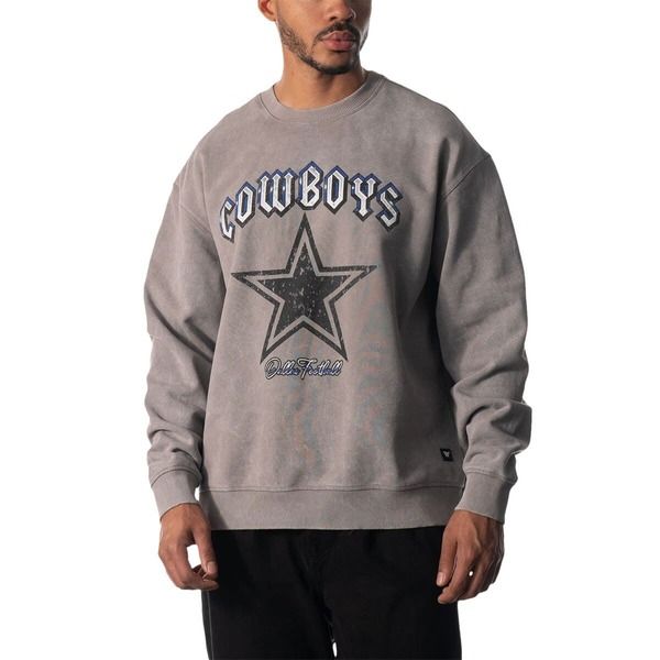 ザワイルドコレクティブ レディース アウター パーカー・スウェット シャツ Unisex The Wild Collective Gray Dallas Cowboys Distressed Pull