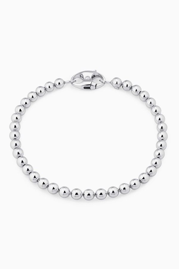 オラディナ メンズ アクセサリー ブレスレット・バングル・アンクレット Oradina Sterling Silver Baller Bead Bracelet Sterling Silver シルバ