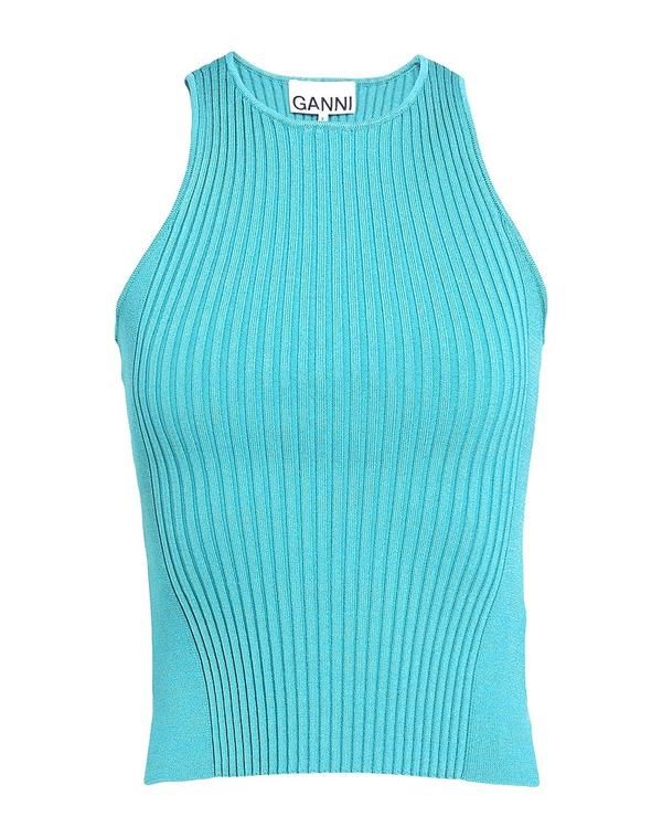 ガニー レディース トップス シャツ GANNI Turquoise Blue ブルー