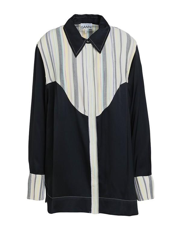 ガニー レディース トップス シャツ GANNI Black ブラック