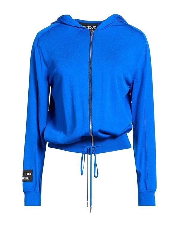ブティックモスキーノ レディース アウター カーディガン ファスナー付きニット BOUTIQUE MOSCHINO Bright Blue ブルー