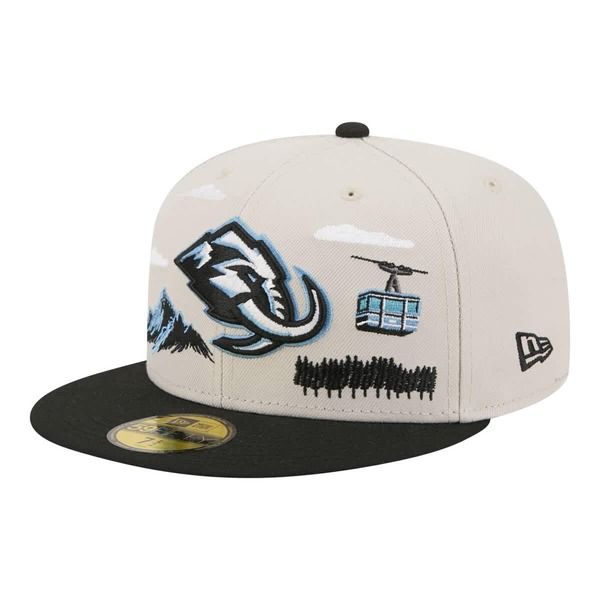 ニューエラ メンズ アクセサリー 帽子 Mens New Era TanBlack Utah Mammoth Localized City Icon 59FIFTY Fitted Hatan タン