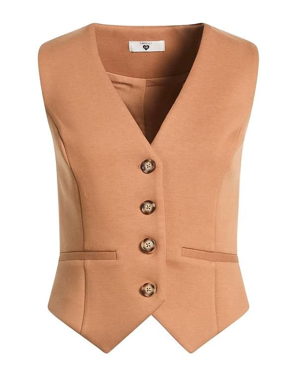 ツインセット レディース トップス ベスト ジレ TWINSET Camel キャメル