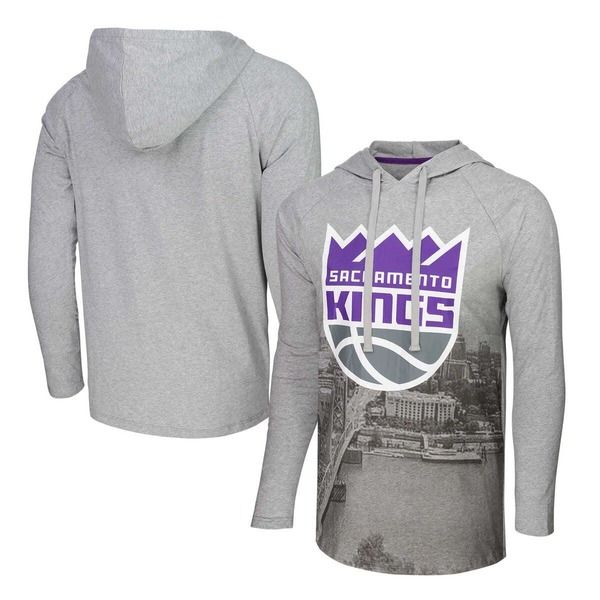 スタジアムエッセンシャルズ レディース アウター パーカー・スウェット Tシャツ Menstadium Essentials Heather Gray Sacramento Kings Atrium