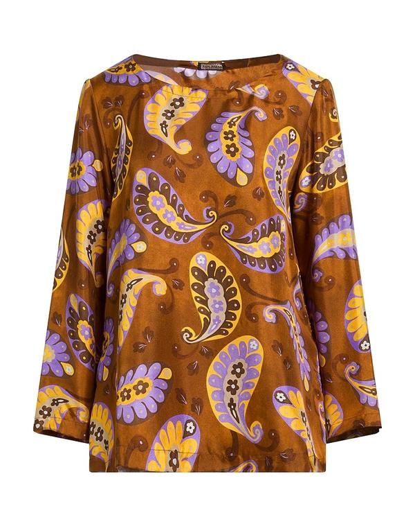 マルパルミ レディース トップス シャツ MALPARMI Brown ブラウン