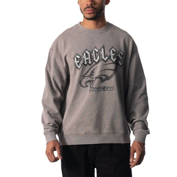 ザワイルドコレクティブ レディース アウター パーカー・スウェット シャツ Unisex The Wild Collective Gray Philadelphia Eagles Distressed