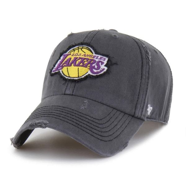 フォーティーセブン メンズ アクセサリー 帽子 Mens 47 Charcoalos Angeles Lakers Weathe red Clean Up Adjustable Hat Charcoa