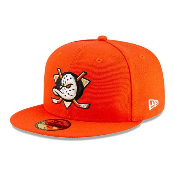 ニューエラ メンズ アクセサリー 帽子 Mens New Era Orange Anaheim Ducks Core 59FIFTY Fitted Hat Orange オレンジ