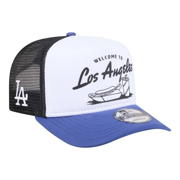 ニューエラ メンズ アクセサリー 帽子 Mens New Era WhiteRoyalos Angeles Dodgers Foodie AFrame 9FIFTY Trucker Snapback