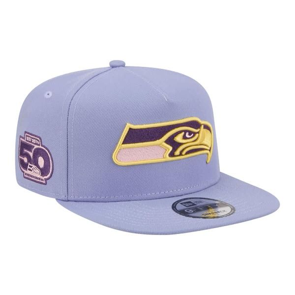 ニューエラ メンズ アクセサリー 帽子 Mens New Era Lavender Seattle Seahawks Bloom AFrame 9FIFTY Snapback Hat Lavender