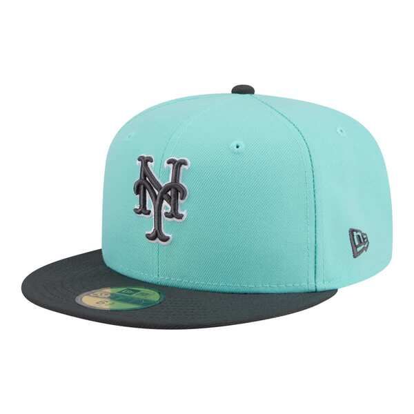 ニューエラ メンズ アクセサリー 帽子 Mens New Era TurquoiseCharcoal New York Mets TwoTone Color Pack 59FIFTY Fitted H