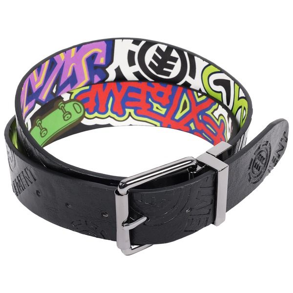 エレメント レディース アクセサリー ベルト プリント ロゴ グラフィック Element PU Reversible Belt with Debossed Logo Graphic Print Bl