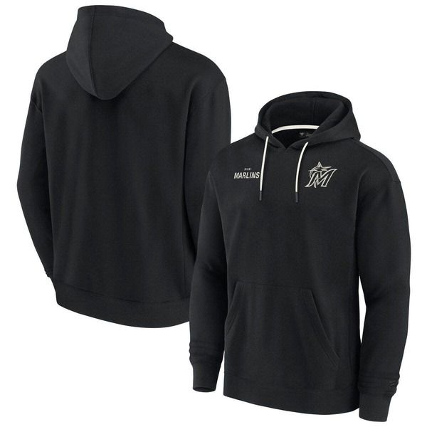ファナティクス シグネチャー レディース アウター パーカー・スウェット フリース Unisex Fanaticsignature Black Miami Marlins Elementsuper S