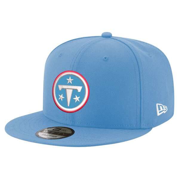 ニューエラ メンズ アクセサリー 帽子 ロゴ Mens New Era Light Blue Tennessee Titans Primary Logo 9FIFTY Snapback Hat Lig