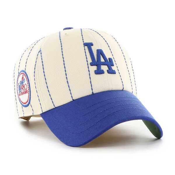 フォーティーセブン メンズ アクセサリー 帽子 Mens 47 x Rawlings NaturalRoyalos Angeles Dodgers Pinstripe Clean Up Adjusta