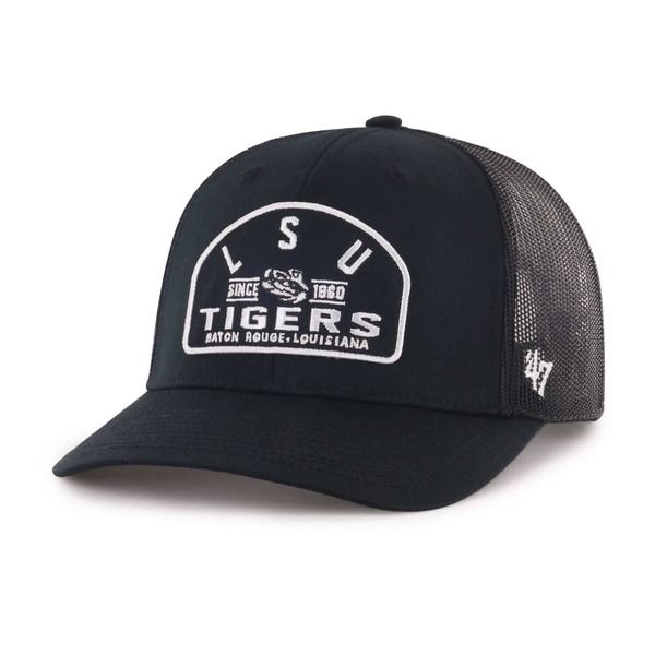 フォーティーセブン メンズ アクセサリー 帽子 Mens 47 Black LSU Tigers Leland Trucker Adjustable Hat Black ブラック