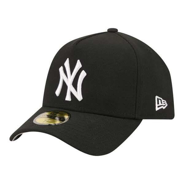 ニューエラ メンズ アクセサリー 帽子 Mens New Era Black New York Yankees AFrame 59FORTY Fitted Hat Black ブラック