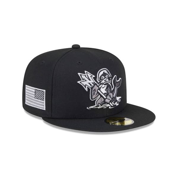 ニューエラ メンズ アクセサリー 帽子 MensNew Era Black Norfolk Tides Theme Nights 59FIFTY Fitted Hat Black ブラック