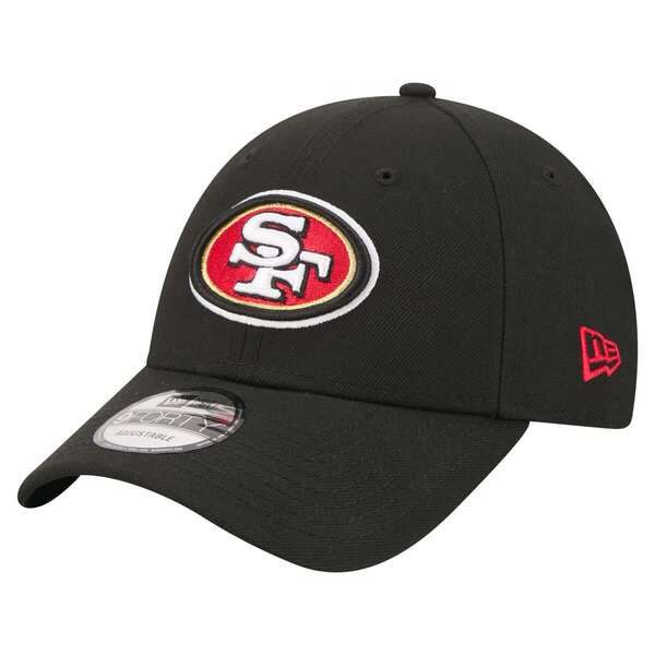 ニューエラ メンズ アクセサリー 帽子 Mens New Era Black San Francisco 49ers Core Team 9FORTY Adjustable Hat Black ブラッ
