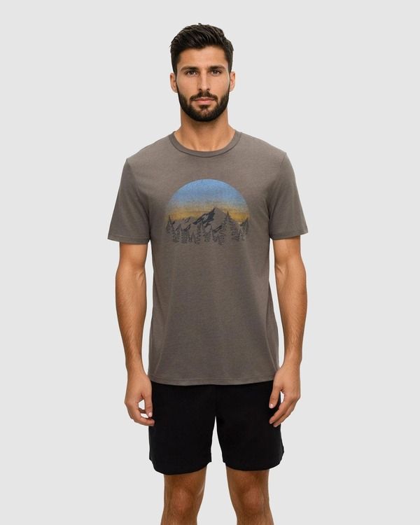 テンツリー メンズ トップス Tシャツ ヴィンテージ tentree Vintage SunsetShirtimber HeatherLight Moss ヘザー