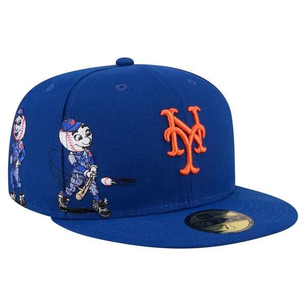 ニューエラ メンズ アクセサリー 帽子 Mens New Era Royal New York Mets Run Mascot 59FIFTY Fitted Hat Royal
