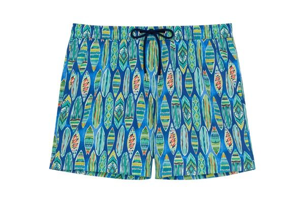 ホム メンズ 水着 ハーフパンツ・ショーツ HOMarbella Beach Boxer Blue Print ブルー
