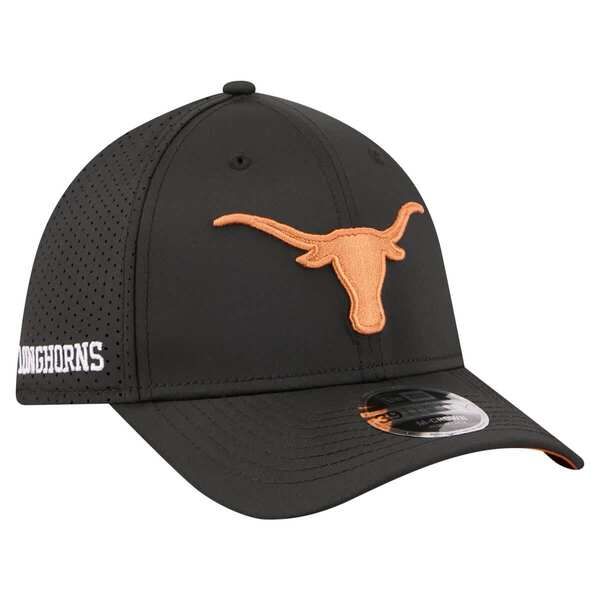 ニューエラ メンズ アクセサリー 帽子 Mens New Era Black Texas Longhorns 39THIRTY MCrown Flex Fit Hat Black ブラック