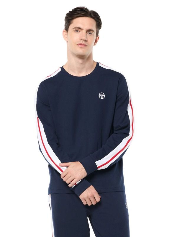 セルジオタッキーニ メンズ トップス シャツ Sergio Tacchini Macchina Long Sleeve TShirt Maritime Blue ブルー