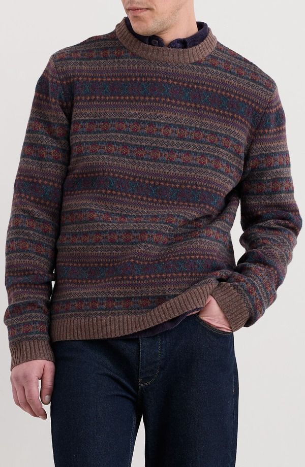 シーソルトコーンウォール メンズ トップス シャツ クルーネック ウール セーター Seasalt Cornwall Carracks Fair Isle Wool Blend Crewneck Sw