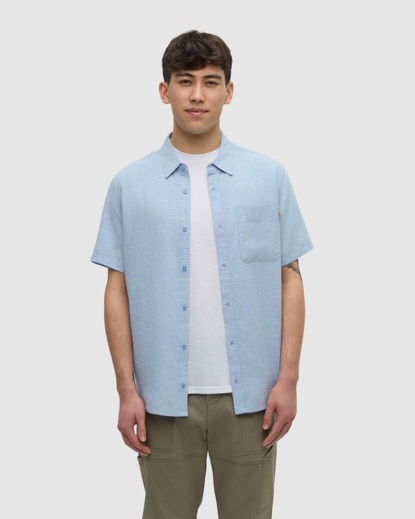 テンツリー メンズ トップス シャツ tentree Dundashirt Lakeside Blue ブルー