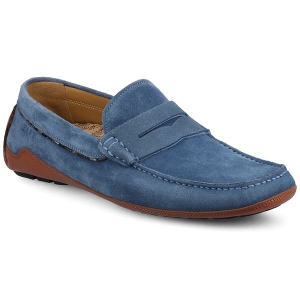 タフト メンズ シューズ TAFThe Luke Driver Moc BlueSuede ブルー