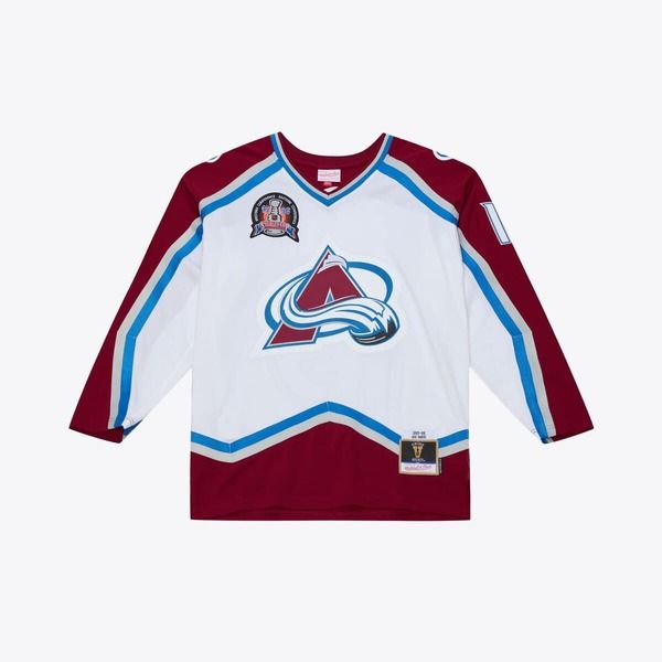 ミッチェルネス メンズ トップス シャツ ジャージー Mens Mitchell Ness Joe Sakic White Colorado Avalanche 1995 Power Play Jer