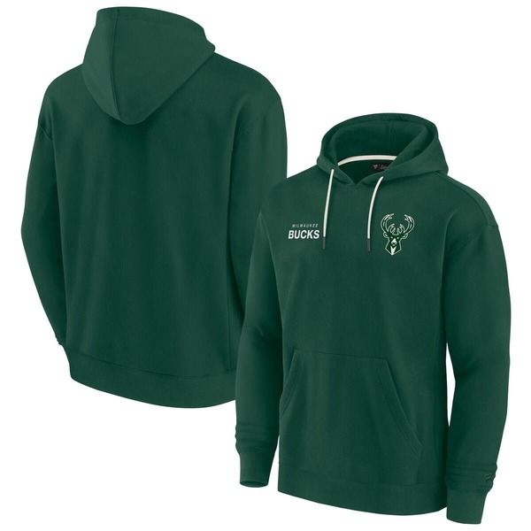 ファナティクス シグネチャー レディース アウター パーカー・スウェット フリース Fanaticsignature Unisex Fanatics Hunter Green Milwaukee Bu