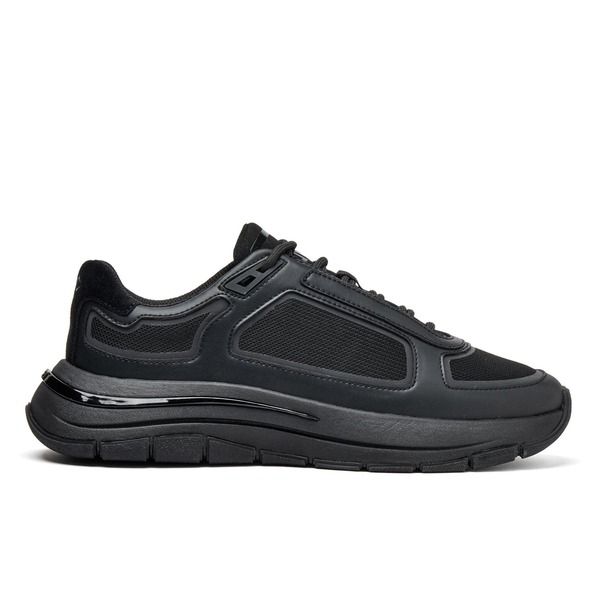 マレット メンズ シューズ スニーカー メッシュ レザー MALLET Alton Leather And Mesh Trainers Black ブラック
