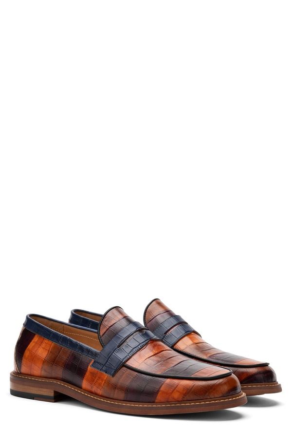 マークノーラン メンズ シューズ ローファー MARC NOLAN Calum Badlands Penny Loafer Badlands