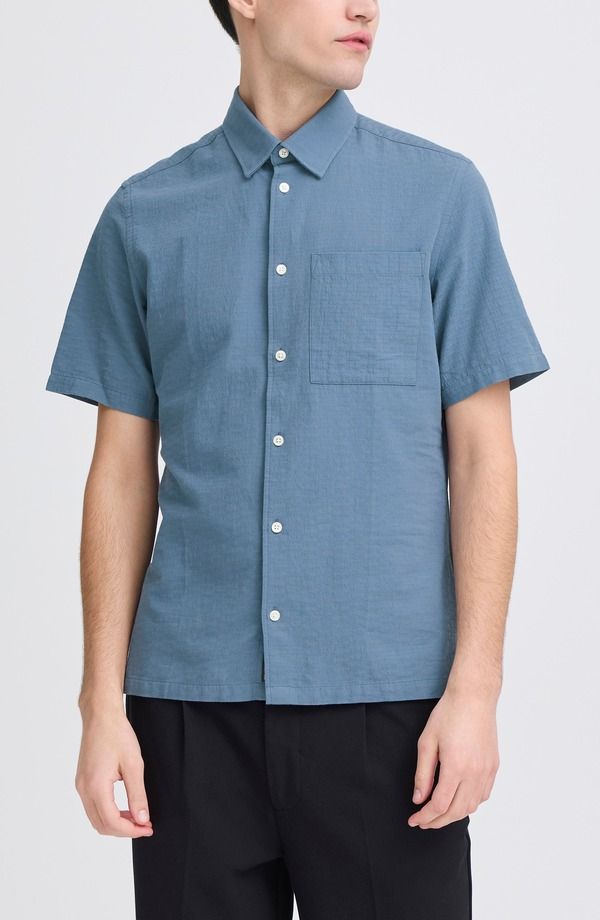 カジュアルフライデイ メンズ トップス シャツ レギュラーフィット CASUAL FRIDAY Regular Fit Short Sleeve ButtonUp Shirt Bering Sea