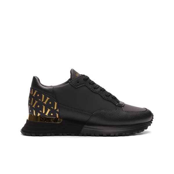 マレット メンズ シューズ スニーカー MALLET Popham Tumbled Sneakers Black Gold ブラック