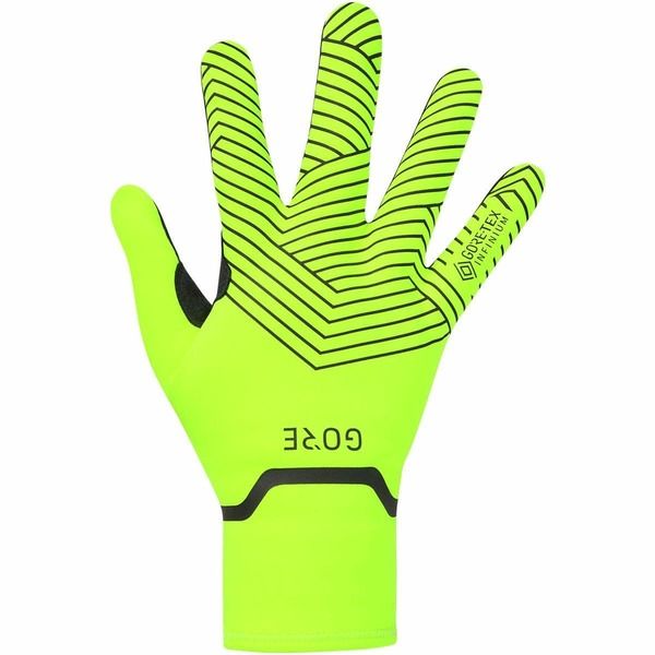 ゴアウェア メンズ アクセサリー 手袋 GOREWEAR C3 GoreTex Infinium Stretch Mid Glove Mens Neon YellowBlack ブラック