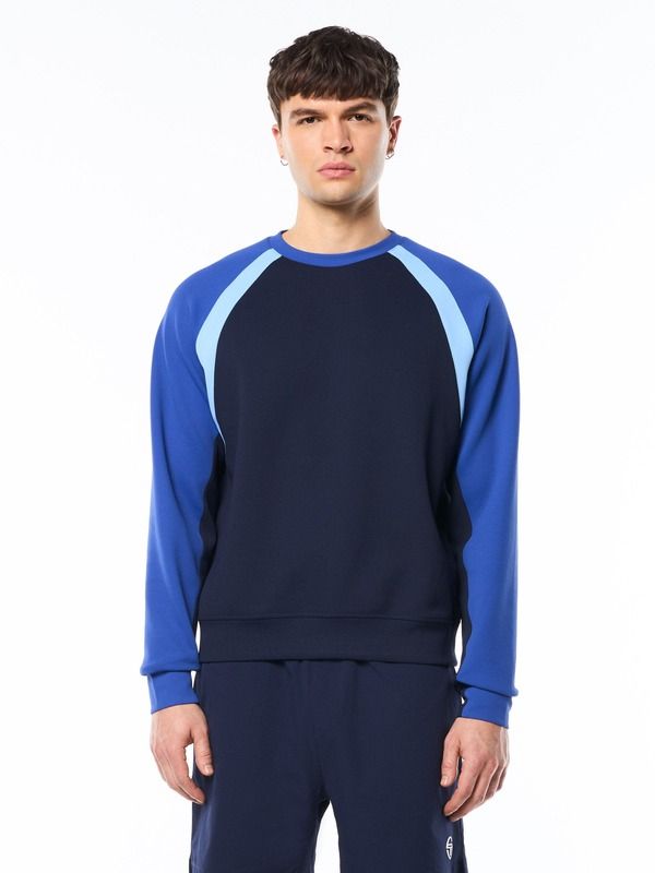 セルジオタッキーニ メンズ トップス シャツ クルーネック Sergio Tacchini Sportivo Crewneck Maritime Blue ブルー