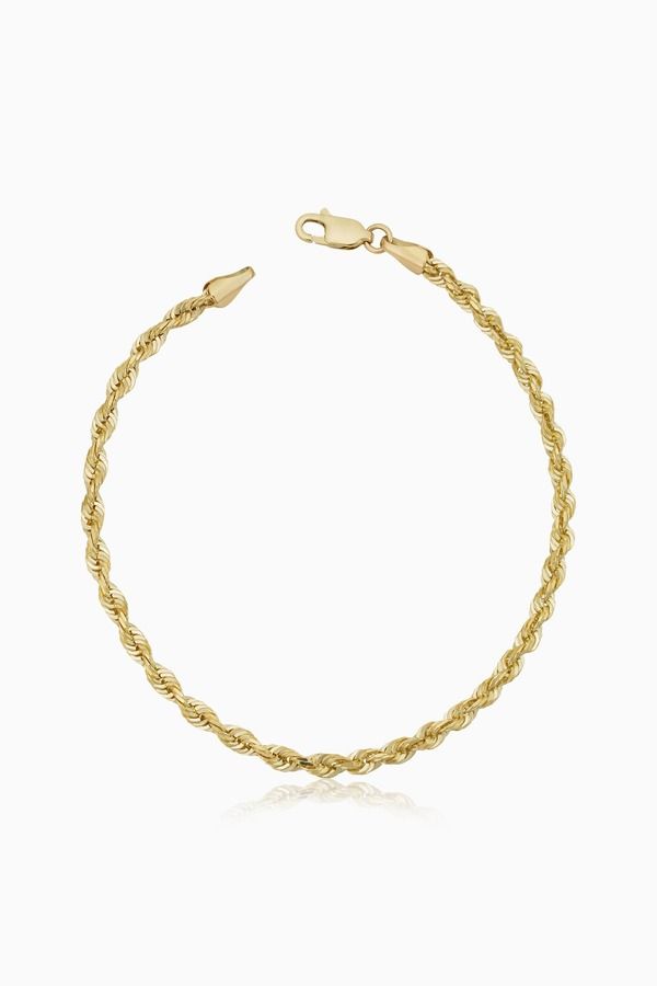 オラディナ メンズ アクセサリー ブレスレット・バングル・アンクレット Oradina Mens Titan Rope Chain Bracelet in 10K Yellow Gold イエロー