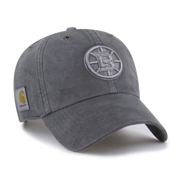 カーハート メンズ アクセサリー 帽子 CARHARTT X 47 Mens Carhartt x 47 Charcoal Boston Bruins Clean Up Adjustable Hat
