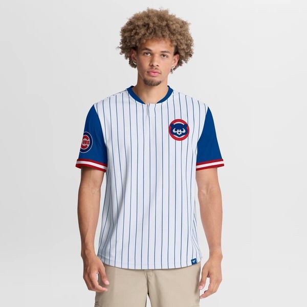 ファナティクス メンズ トップス シャツ Mens Fanatics WhiteRoyal Chicago Cubs Pinstripe Walk Off Shirt White ホワイト