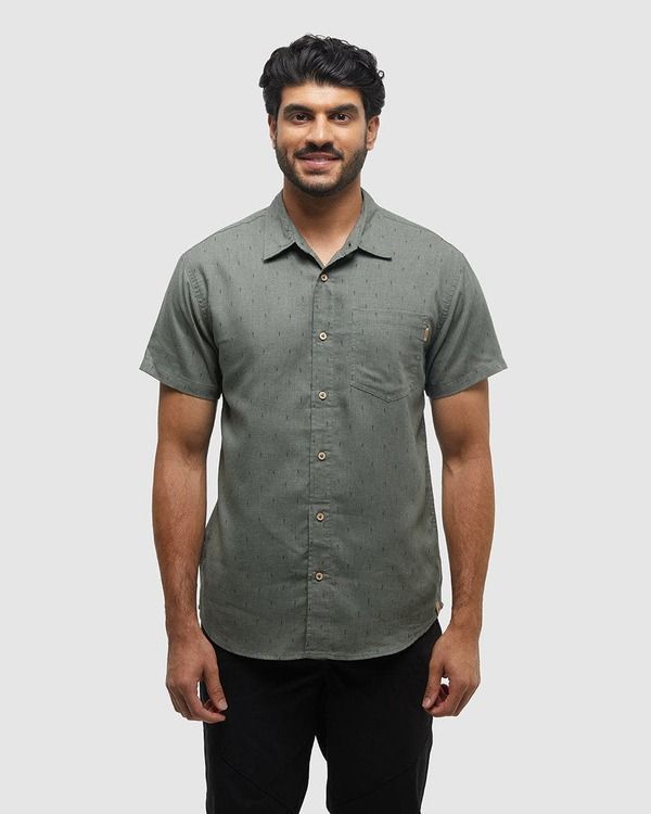 テンツリー メンズ トップス シャツ tentree Bike Around Mancoshirt Agave greenSmalltreeDeepolive