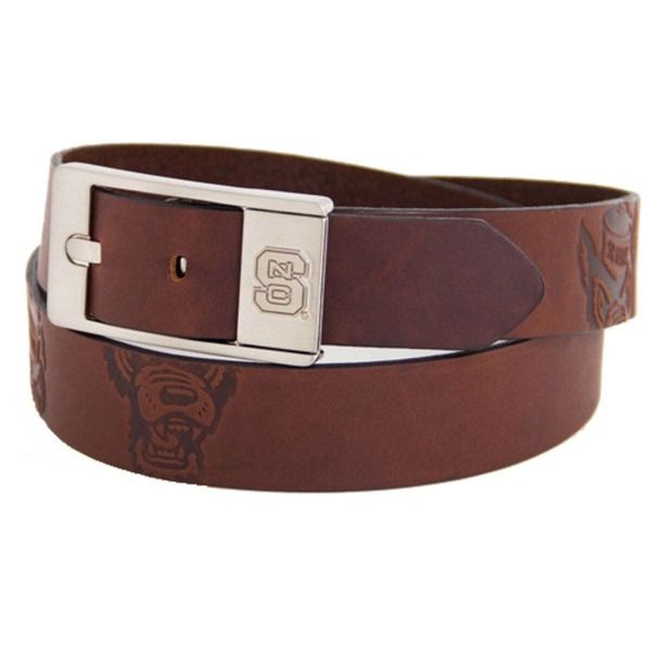 イーグルスウィングス メンズ アクセサリー ベルト レザー EAGLES WINGS North Carolina State Wolfpack Brandish Leather Belt Brown