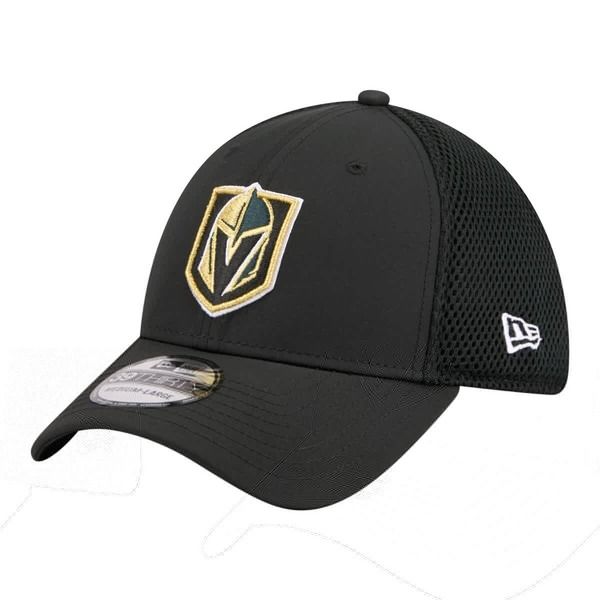 ニューエラ メンズ アクセサリー 帽子 ロゴ Mens New Era Black Vegas Golden Knights Logo 39THIRTY Flex Hat Black ブラック
