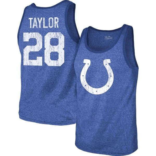 マジェスティック メンズ トップス シャツ Mens Majestic Threads Jonathan Taylor Heathe red Royal Indianapolis Colts Play