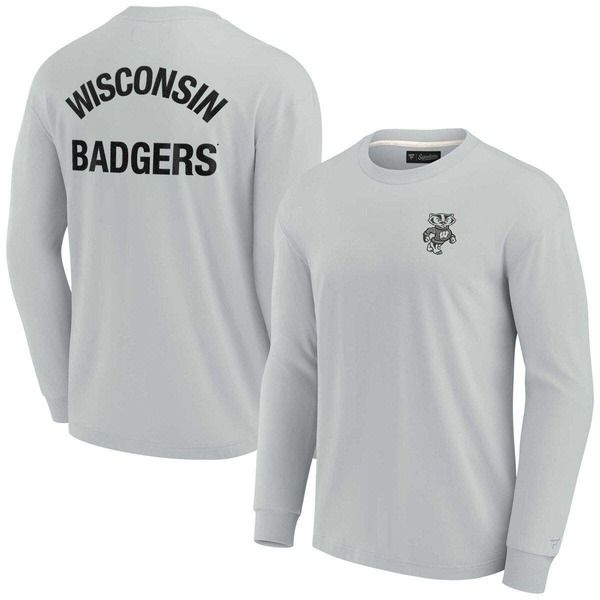 ファナティクス シグネチャー レディース アウター パーカー・スウェット Tシャツ Fanaticsignature Unisex Fanatics Gray Wisconsin Badgers El