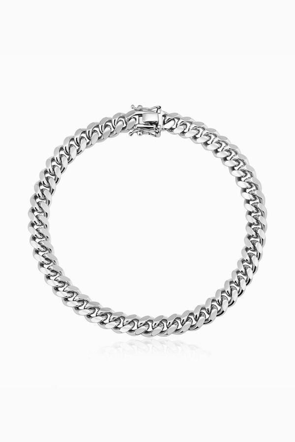 オラディナ メンズ アクセサリー ブレスレット・バングル・アンクレット Oradina Mens In Command Cuban Statement Bracelet in Sterling Sil