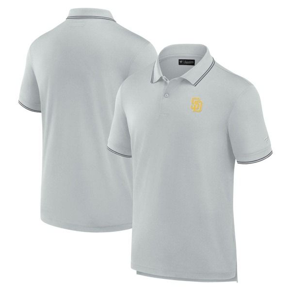 ファナティクス シグネチャー メンズ トップス シャツ Mens Fanaticsignature Gray San Diego Padres Pique Polo Shirt Gray グレー