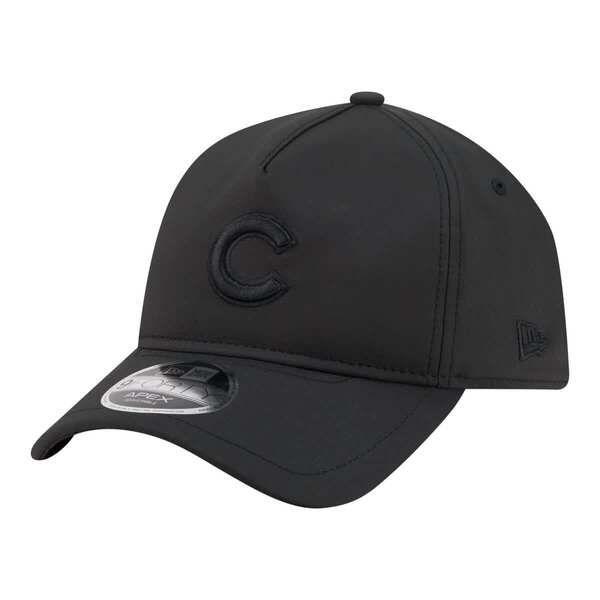 ニューエラ メンズ アクセサリー 帽子 Mens New Era Black Chicago Cubs Injection Apex 9FORTY Adjustable Hat Black ブラック